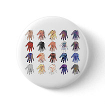 Creepy Faces and Eyes in Hands Buttons