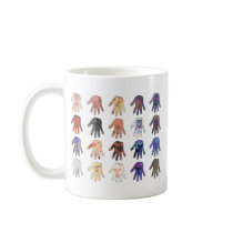 Creepy Faces and Eyes in Hands Coffee Mug