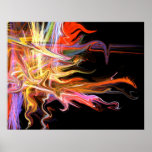 creepy fire icicle fractal fine art poster