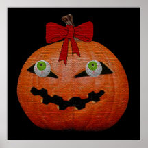 Creepy Halloween Jack O' Lantern Poster