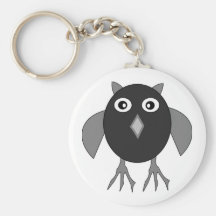 Creepy Halloween Owl Keychain