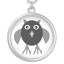 Creepy Halloween Owl Necklace