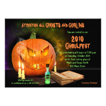 Creepy Jack O'Lantern Halloween Party Invitation