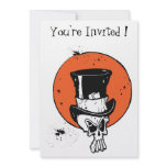 Creepy Skull Halloween Party Invitation
