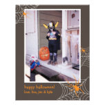 Creepy spider web frame custom photo Halloween Personalized Announcement
