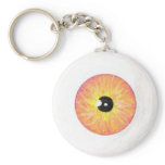 Creepy Yellow Red Eyeball Keychain