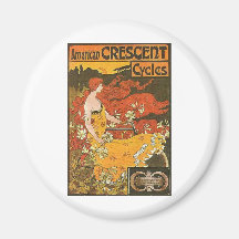 Crescent Cycles Fridge Magnets