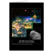 Crescent Nebula 6888 Hubble Telescope Card