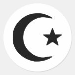 Crescent - Star Round Sticker