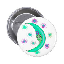 cresent moon goddess buttons