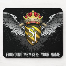 Crest Emblem Personalised by Street Justice Mouse Mats