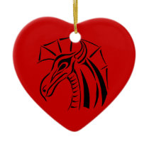 Crested Dragon Heart Ornament