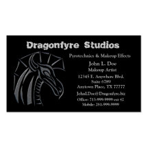 Crested Dragon (silver) Business Card