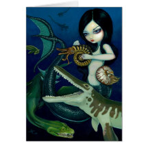 "Cretaceous Mermaid" Greeting Card