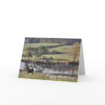 Creuse landscape horse birthday card