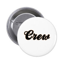 Crew Baseball Pinback Button