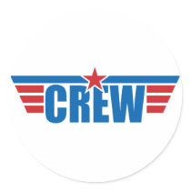 Crew Wings Badge - Aviation Round Stickers