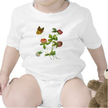 Crewel Embroidered Irish Clover Tee Shirts