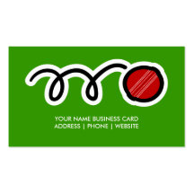 Cricket ball business card design