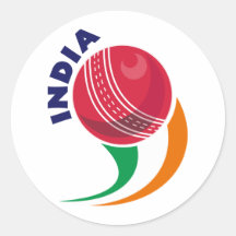 cricket ball flying out India Sticker