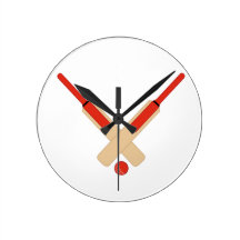 Cricket Bats and Ball Wall Clock