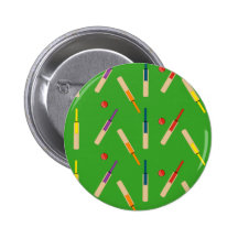 Cricket bats/ balls Button Badge