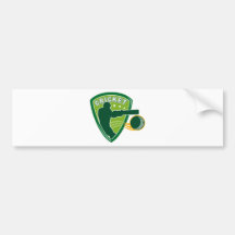 cricket batsman batting silhouette ball bumper sticker