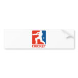 cricket batsman batting silhouette bumper sticker