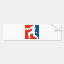 cricket batsman batting silhouette bumper sticker