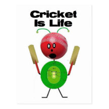Cricket is Life Postcard