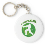 cricket player batsman Australia retro Key Chain