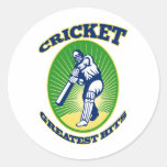 cricket player batsman bat shield retro sticker