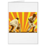 cricket player batsman batting retro cards
