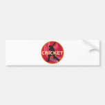 cricket player batsman sports ball bumper sticker