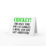 CRICKET Shirts, T-Shirts and Gifts! cards