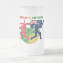 cricket sports batsman England vs Australia flag Mug