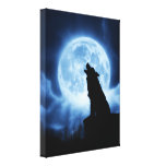 Cries of the Night Wolf Wrapped Canvas