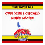 Crime Scene Cupcake Murder Mystery Invitation
