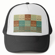 Criminal Justice Pop Art Trucker Hats