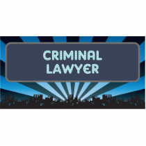 Criminal Lawyer Marquee Photo Sculpture