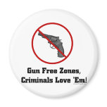 Criminals Love Gun Free Zones magnets