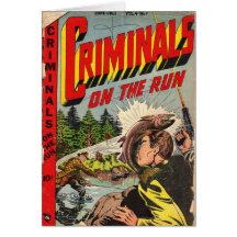 Criminals On The Run Note Card
