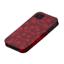 Crimson Damask iPhone 4/4S Covers