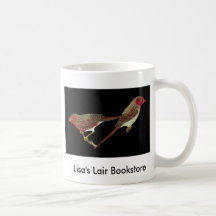 Crimson Finch (white-bellied) Pair Bookstore Promo Coffee Mugs
