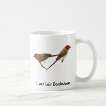Crimson Finch (white-bellied) Pair Bookstore Promo Mugs