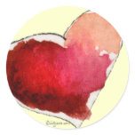 Crimson Love Hearts Envelope Seals Sticker