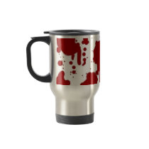 Crimson on White Coffee Mugs