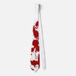 Crimson on White ties