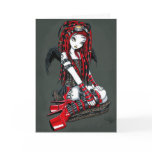 "Crimson" Red Tattoo Cyber Goth Angel Card