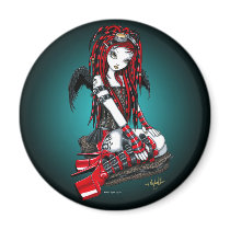 "Crimson" Red Tattoo Cyber Goth Angel Magnet